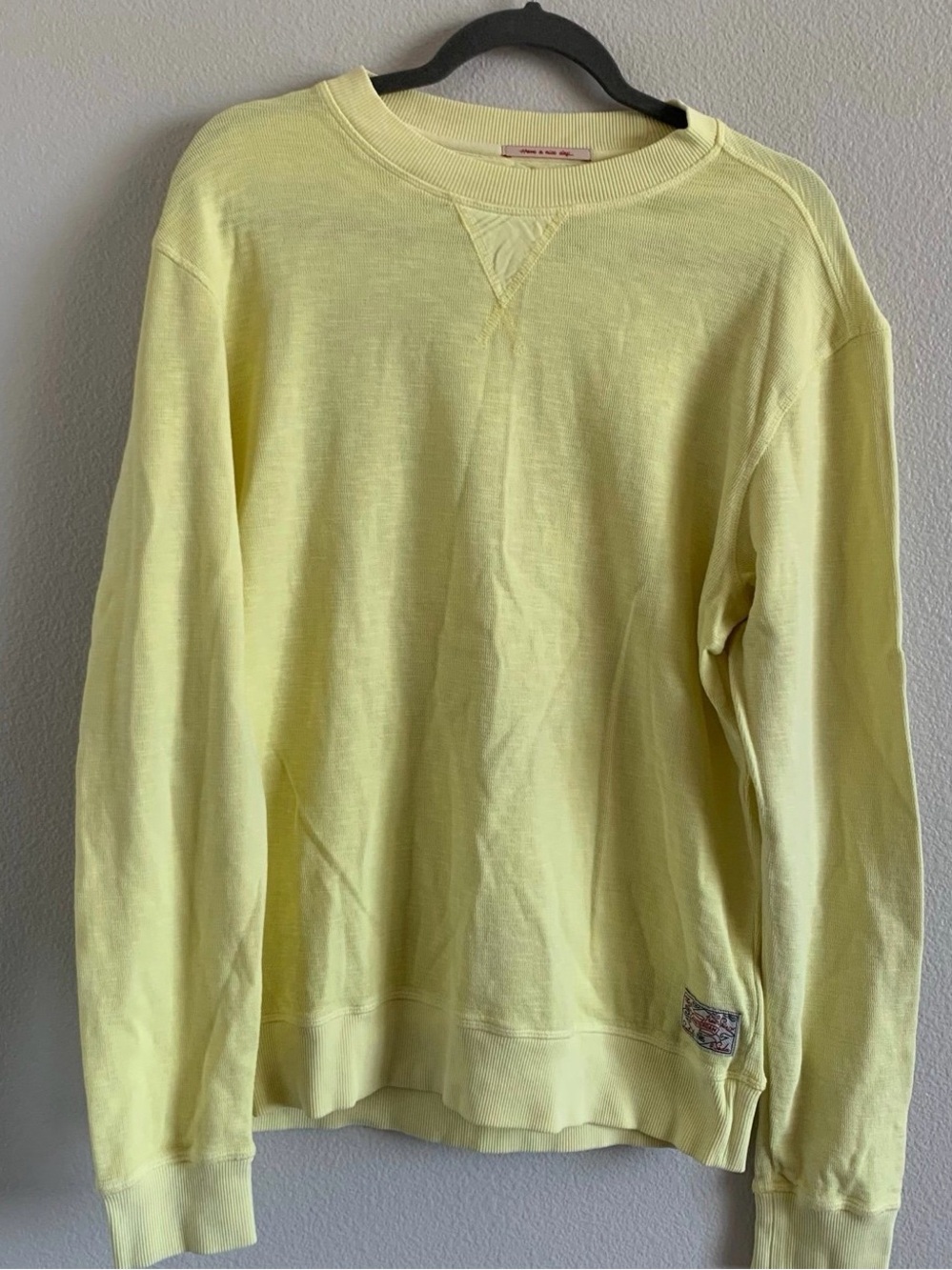Scotch & Soda Pale Yellow Crewneck Sweatshirt